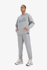 DeFactoFit Oversize Fit Hooded Scuba Fabric Sports Sweatshirt