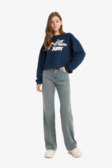 Cool Tom & Jerry Regular Fit Crew Neck Printed Sweater in Heavyweight Fabric