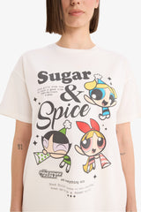 Cool PowerPuff Girls Oversize Wide Fit Short Sleeve T-Shirt