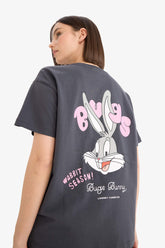 Cool Looney Tunes Oversize Wide-Mould Back Printed Short Sleeve T-Shirt