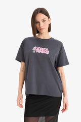 Cool Looney Tunes Oversize Wide-Mould Back Printed Short Sleeve T-Shirt