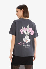 Cool Looney Tunes Oversize Wide-Mould Back Printed Short Sleeve T-Shirt