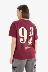 Cool Harry Potter Oversize Wide-Mould Back Printed Short Sleeve T-Shirt