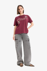 Cool Harry Potter Oversize Wide-Mould Back Printed Short Sleeve T-Shirt