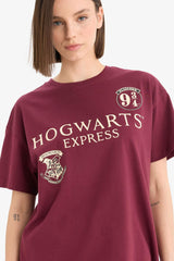 Cool Harry Potter Oversize Wide-Mould Back Printed Short Sleeve T-Shirt