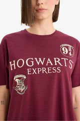 Cool Harry Potter Oversize Wide-Mould Back Printed Short Sleeve T-Shirt