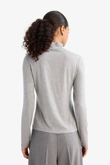 Slim-fitting long-sleeve polo shirt