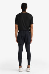 Slim Fit, Narrow Cut, Athletic, Standard Leg, Woven Shorts with Inner Leggings