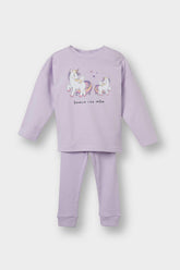 Baby Girl 2-Piece Set Unicorn Printed Long Sleeve T-Shirt Bottoms