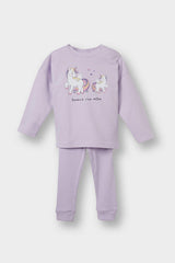 Baby Girl 2-Piece Set Unicorn Printed Long Sleeve T-Shirt Bottoms