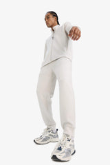 DeFactoFit Standard Fit Zipper Pocket Straight Leg Soft Touch Scuba Diving Fabric Sports Jogger Tracksuit Bottoms