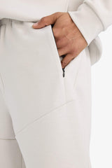 DeFactoFit Standard Fit Zipper Pocket Straight Leg Soft Touch Scuba Diving Fabric Sports Jogger Tracksuit Bottoms