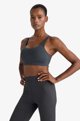 DeFactoFit Laser Cut Breathable Fabric Adjustable Strap Sports Bra