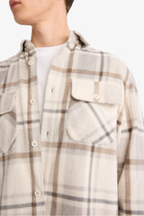 Regular Fit Plaid Fleece Long-Sleeve Shirt