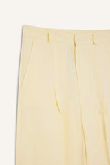 High Waist Straight Fit Linen Fabric Trousers
