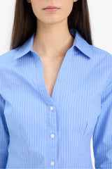 Bengaline long sleeve fitted shirt