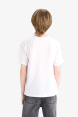 Boy Crew Neck Printed Short Sleeve T-Shirt