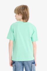 Boy Crew Neck Printed Short Sleeve T-Shirt