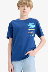 Boys Crew Neck Printed Short Sleeve T-Shirt