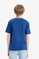 Boys Crew Neck Printed Short Sleeve T-Shirt