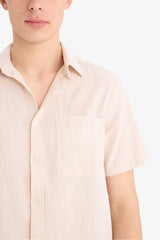 Regular Fit Polo Collar Cotton Shirt