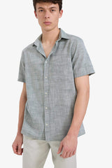 Regular Fit Polo Collar Cotton Shirt