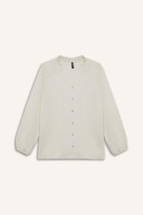 Regular Fit Crew Neck Glittery Fabric Long Sleeve Shirt