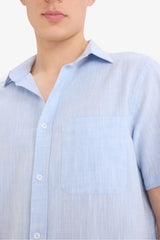 Regular Fit Stand-up Collar Cotton Shirt