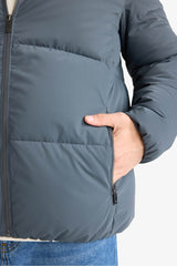 Water Repellent Windproof Stand Collar Lined Zippered Pocket Winter Coat