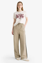 Cool parachute normal waist pants