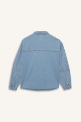 Oversize Wide Fit Denim Long Sleeve Shirt