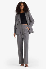 Straight Fit High Waist Crop Belted Trousers