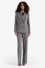 Straight Fit High Waist Crop Belted Trousers