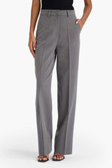 Straight Fit High Waist Crop Belted Trousers