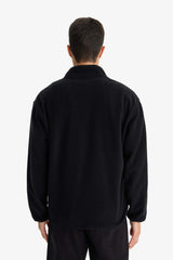 Relax Fit Half Turtleneck Zip-Up Fleece Cardigan