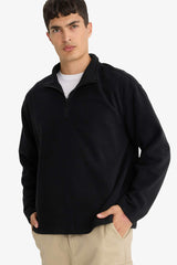Relax Fit Half-Zip Fleece Sweatshirt