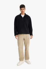 Relax Fit Half-Zip Fleece Sweatshirt