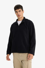 Relax Fit Half-Zip Fleece Sweatshirt