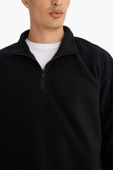 Relax Fit Half-Zip Fleece Sweatshirt