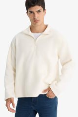 Relax Fit Half-Zip Fleece Sweatshirt
