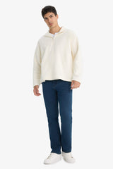 Relax Fit Half-Zip Fleece Sweatshirt