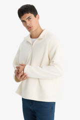 Relax Fit Half-Zip Fleece Sweatshirt