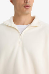 Relax Fit Half-Zip Fleece Sweatshirt