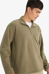 Relax Fit Half-Zip Fleece Sweatshirt