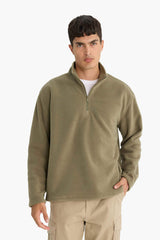 Relax Fit Half-Zip Fleece Sweatshirt
