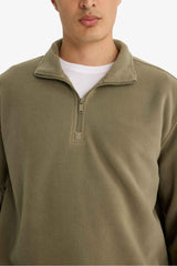 Relax Fit Half-Zip Fleece Sweatshirt