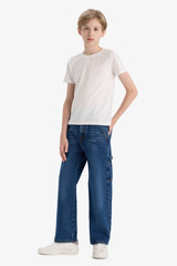 Boys Wide Leg Straight Leg Jeans
