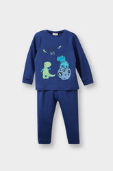 Baby Boy Pajama Set Dinosaur Printed Long Sleeve Top and Long Bottom