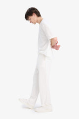 Loose Comfortable Fit Wide Leg Cotton Trousers