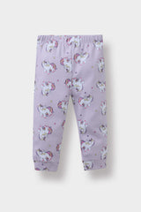 Baby Girl Pajama Set Unicorn Printed Long Sleeve Top and Long Bottoms